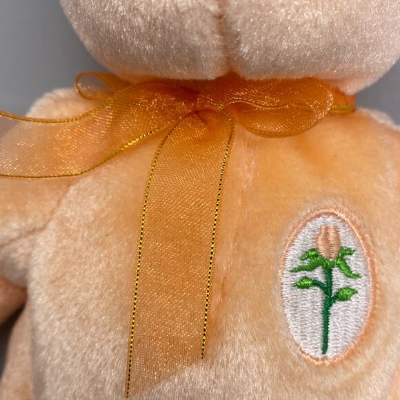 Ty Beanie Babies 2000 Peach Dearest Bear Mother's Day - Picture 2 of 9